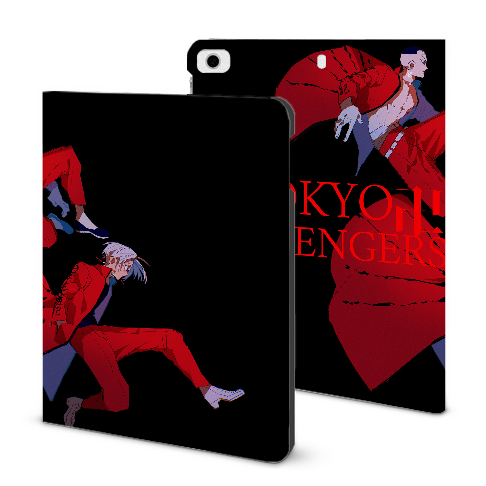 （画像用） 東京リベンジャーズ Tokyo Revengers IPad ケース ブック型 PUレザー TPU 耐衝撃 軽量 薄型 ペン収納なし 全面保護 IPad 各モデル対応